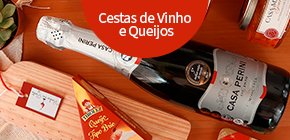 Banner Cestas de vinho e queijo