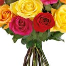 Ramalhete de 12 Rosas Coloridas