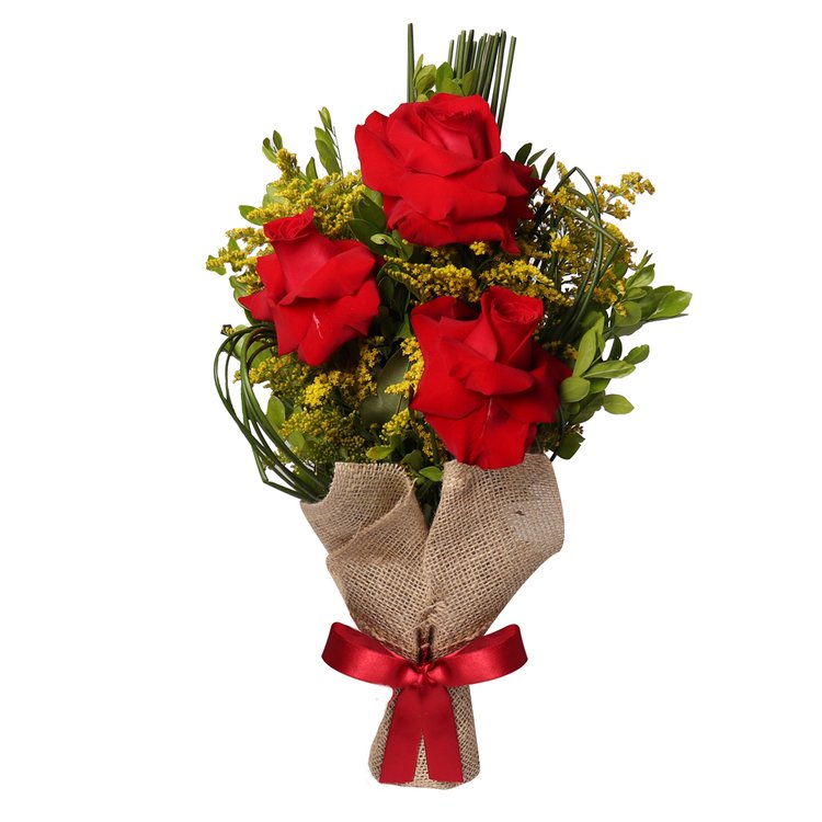 Arranjo 3 Lindas Rosas Vermelhas | Cestas Michelli Arranjo 3 Lindas Rosas Vermelhas | Cestas Michelli