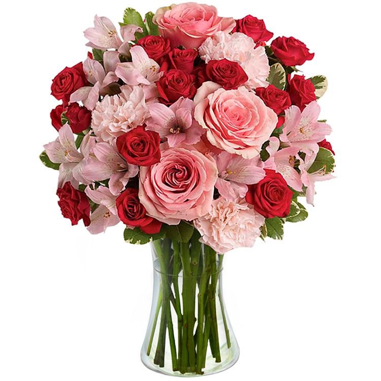 Luxuoso Mix de Flores no Vaso