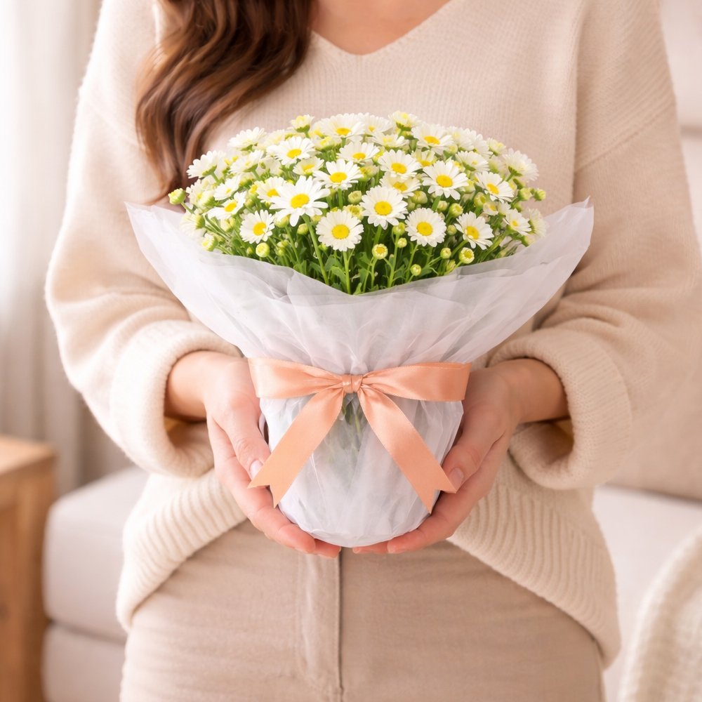 Mini Vaso De Margaridinhas Plantadas Cestas Michelli