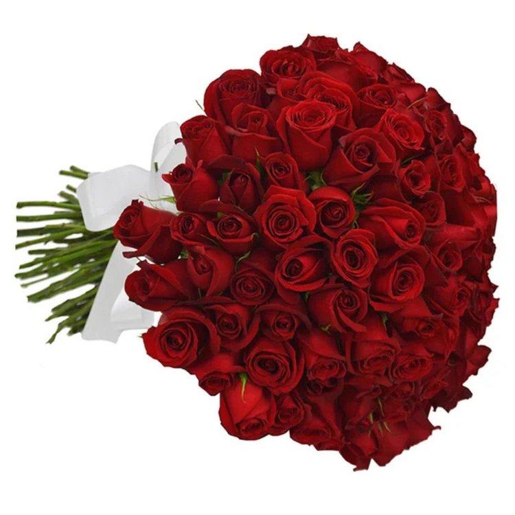 Buque De 50 Rosas Vermelhas Cestas Michelli