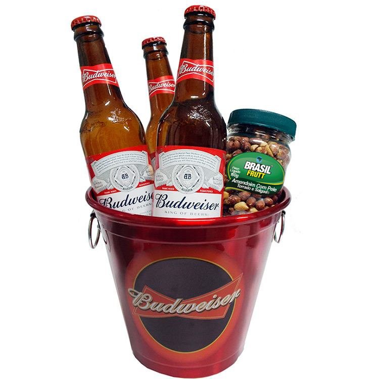 Kit de Presente Budweiser Beer Cestas Michelli