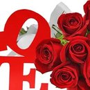 Buquê de 12 Rosas Vermelhas e Placa Love