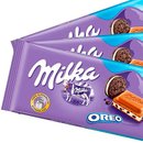 Kit com 3 Barras de Chocolate Milka Oreo