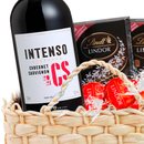 Cesta Vinho, Chocolate e Lindt