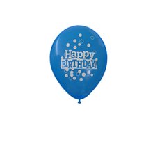 Balão Látex happy birthday Azul