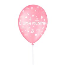Balão Látex Rosa É Uma Menina