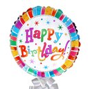 Balão Happy Birthday e Espumante Freixenet Carta Nevada