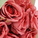 Ramalhete de Nove Rosas Artificiais Cor de Rosa