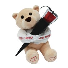 Urso Louco e Cone Preto de Rosa Encantada Vermelha