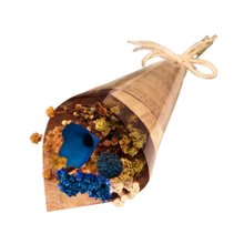 Buquê Partitura de Flores Secas Azul