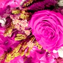 Buquê Rosa Encantada e Flor Seca Pink