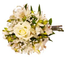 Buquê Império com Astromélias Brancas