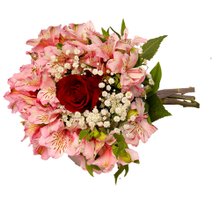 Buquê Império com Astromélias Cor de Rosa