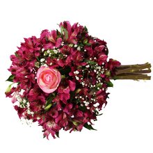 Buquê Império com Astromélias Roxas