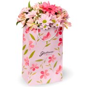 Buquê de Flores Rosas na Bag Florescer