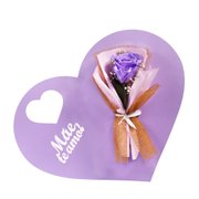 Rosa Encantada Lilás no Coração Mãe Te Amo