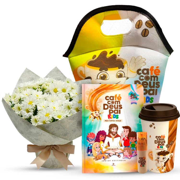 Mini Margaridinha com Kit Kids Café com Deus Pai