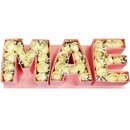 Rosas Brancas na Caixa Letras Mae