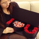 Rosas Encantadas Vermelhas e Lindt no Box I Love You