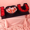 Rosas Encantadas Vermelhas e Lindt no Box I Love You
