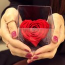 Mini Box com Coração de Rosa Encantada Vermelha