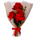 Buquê de Rosas Encantadas Vermelho Glamour