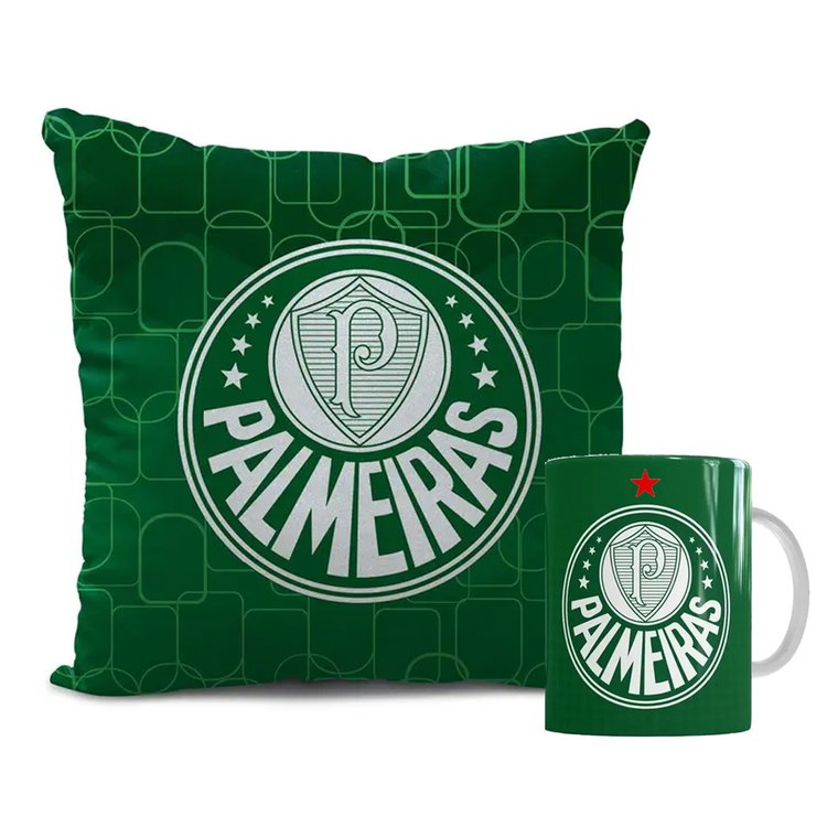 Kit Palmeiras Almofada e Caneca