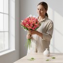 Buquê de Astromélias Cor de Rosa com 10 unidades