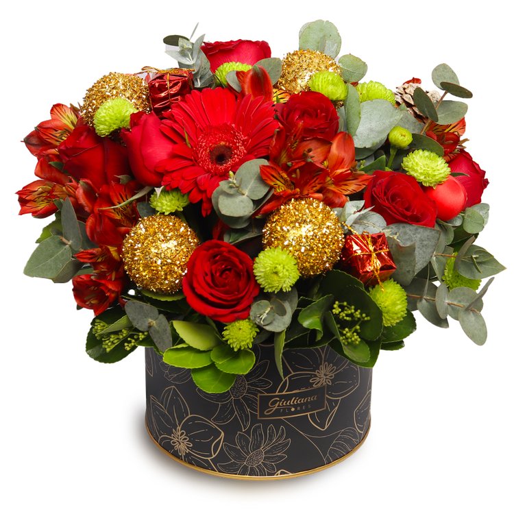 Arranjo de Mix de Flores Boas Festas