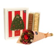 Buquê Partitura de Flores Secas e Livro Doces Memórias Biscoitê