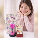 Bela Rosa Encantada Pink e Mini Velas Encontro Floral na Bag Pétalas