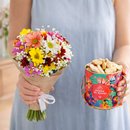 Buquê Partitura Flores do Campo e Biscoito Ninho na Bag Pétalas