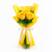 Buquê Trio de Rosas Amarelo