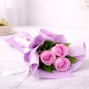 Buquê Trio de Rosas Lilás