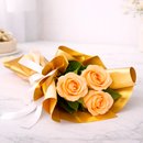 Buquê Trio de Rosas Champanhe