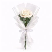 Buquê de Rosa Única Branco