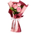 Buquê Trio de Rosas Cor de Rosa