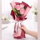 Buquê Trio de Rosas Cor de Rosa