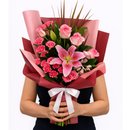 Buquê de Flores Cor de Rosa Majestade