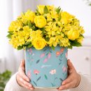 Arranjo Harmonia de Rosas e Astromélias Amarelas