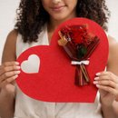 Rosa Encantada Vermelha - Coração Eterno