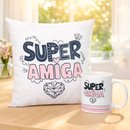 Caneca e Almofada Super Amiga