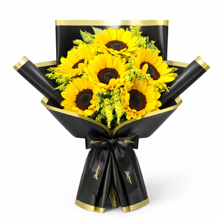 Radiante Buquê de 6 Girassóis