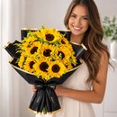 Radiante Buquê de 12 Girassóis