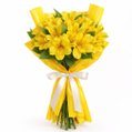 Buquê de Astromélias Amarelas - Serenidade