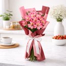 Buquê de Astromélias Cor de Rosa - Serenidade