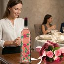 Vinho Rosé Espanhol 99 Rosas Punctum e Buque de 3 Rosas
