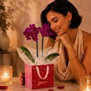 Mini Orquídea Rara Lilás na Bag Love